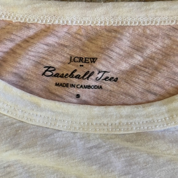 J Crew Baseball Tee size Small - Picture 2 of 2